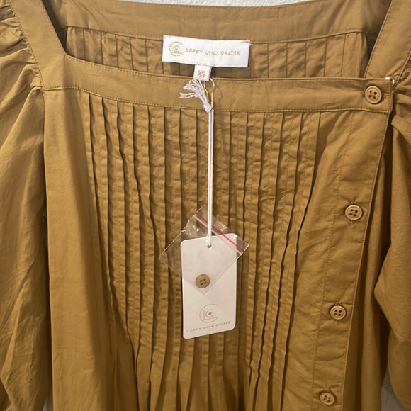 Corey Lynn Calter Claudia Pleat Neck Dress - Picture 6 of 9